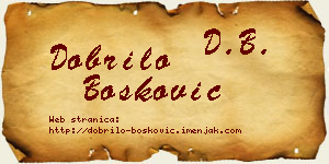 Dobrilo Bošković vizit kartica
